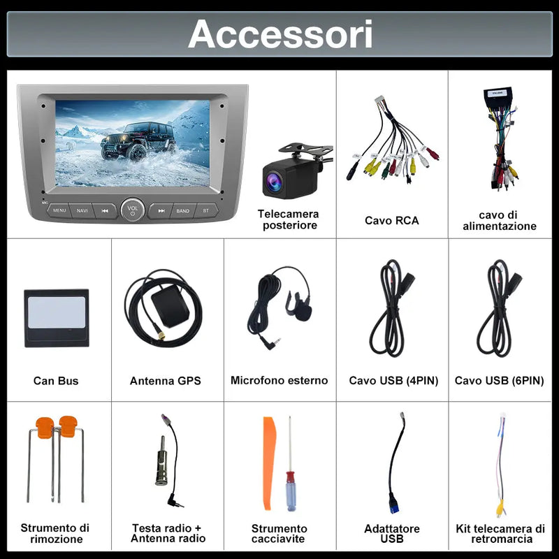 AWESAFE Autoradio Android 13 2+64GB con Schermo Touchscreen 7 Pollici - Per Alfa Romeo Mito 2008-2019 - Telecamera Posteriore,WiFi/WLAN/FM/RDS/Bluetooth DSP con CarPlay e Android Auto AWESAFE