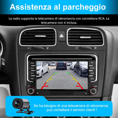 AWESAFE Autoradio Android 13 2+64GB con Schermo Touchscreen 7 Pollici - Per Volkswagen Golf/Seat/Skoda - GPS/Bluetooth/DSP con CarPlay Wireless e Android Auto AWESAFE