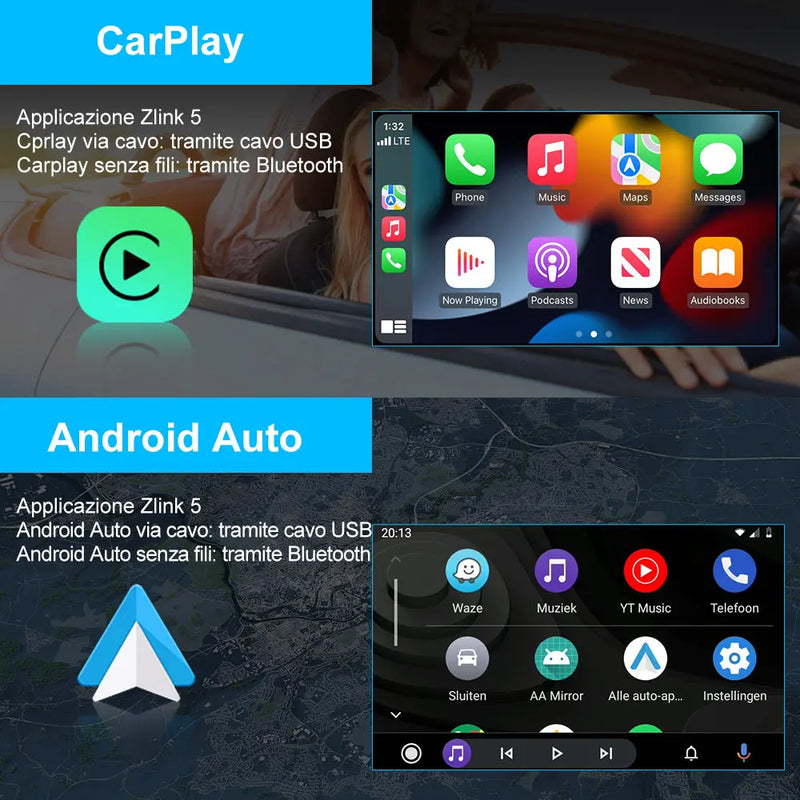 AWESAFE Autoradio Android 13 2+64GB con Schermo Touchscreen 7 Pollici - Per Volkswagen Golf/Seat/Skoda - GPS/Bluetooth/DSP con CarPlay Wireless e Android Auto AWESAFE