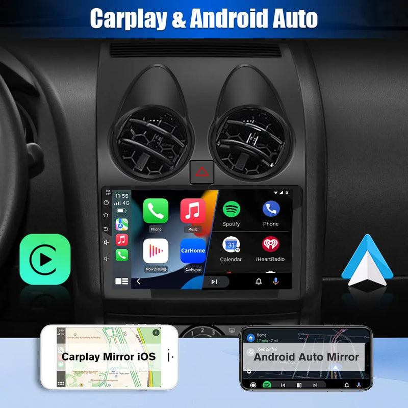 AWESAFE Autoradio Android 13 2+64GB con Schermo Touchscreen 9 Pollici - Per Nissan Qashqai 2006-2013 - GPS/Bluetooth/DSP con CarPlay Wireless e Android Auto AWESAFE