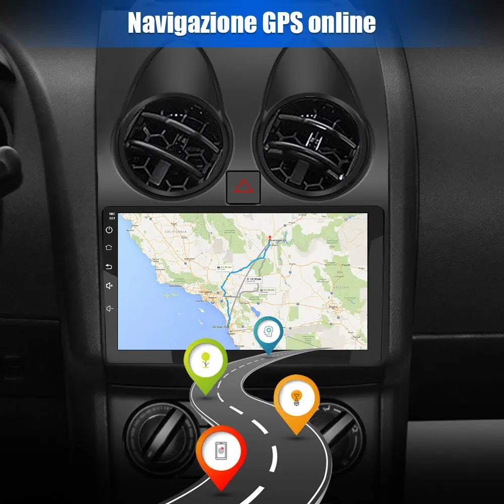 AWESAFE Autoradio Android 13 2+64GB con Schermo Touchscreen 9 Pollici - Per Nissan Qashqai 2006-2013 - GPS/Bluetooth/DSP con CarPlay Wireless e Android Auto AWESAFE