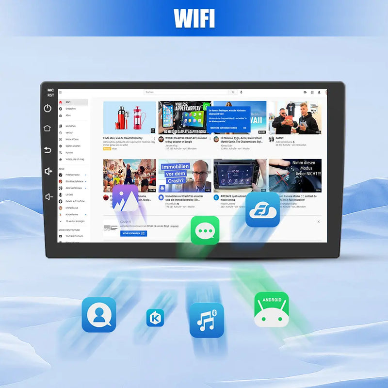 AWESAFE Autoradio Android 13 2+64GB con Schermo Touchscreen 9 Pollici - Per Nissan Qashqai 2006-2013 - GPS/Bluetooth/DSP con CarPlay Wireless e Android Auto AWESAFE