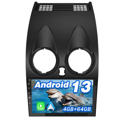 AWESAFE Autoradio Android 13 2+64GB con Schermo Touchscreen 9 Pollici - Per Nissan Qashqai 2006-2013 - GPS/Bluetooth/DSP con CarPlay Wireless e Android Auto AWESAFE
