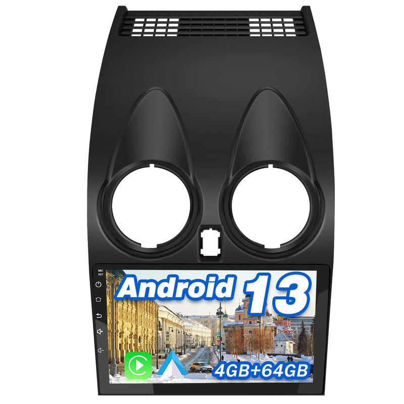 AWESAFE Autoradio Android 13 4+64GB con Touchscreen 9 Pollici - Per Nissan Qashqai 2006-2013 - con GPS/Bluetooth/DSP/SWC/CarPlay Wireless e Android Auto AWESAFE SHOP