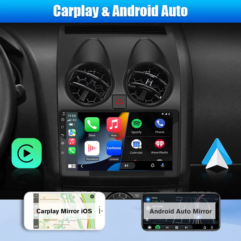 AWESAFE Autoradio Android 13 4+64GB con Touchscreen 9 Pollici - Per Nissan Qashqai 2006-2013 - con GPS/Bluetooth/DSP/SWC/CarPlay Wireless e Android Auto AWESAFE SHOP