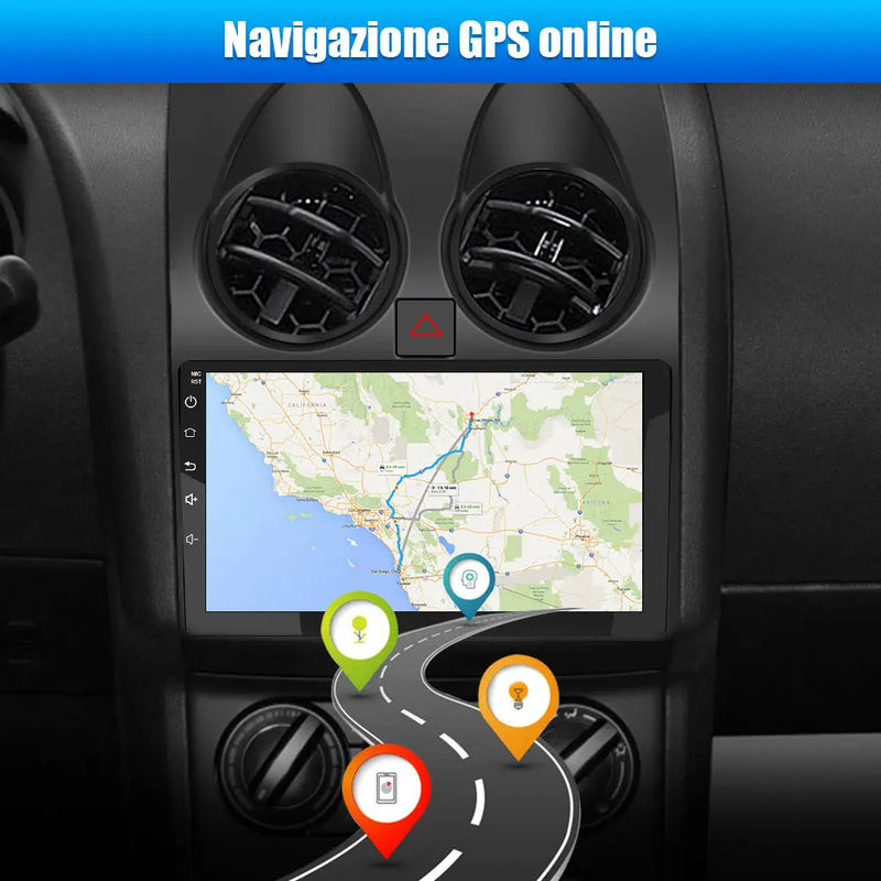 AWESAFE Autoradio Android 13 4+64GB con Touchscreen 9 Pollici - Per Nissan Qashqai 2006-2013 - con GPS/Bluetooth/DSP/SWC/CarPlay Wireless e Android Auto AWESAFE SHOP