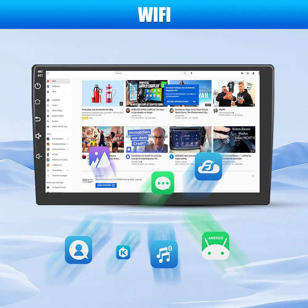 AWESAFE Autoradio Android 13 4+64GB con Touchscreen 9 Pollici - Per Nissan Qashqai 2006-2013 - con GPS/Bluetooth/DSP/SWC/CarPlay Wireless e Android Auto AWESAFE SHOP