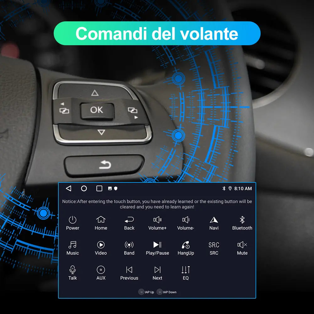 AWESAFE Autoradio Android 13 6+128GB con Schermo Touchscreen HD 9 Pollici - Per VW Golf 6 2008-2016 - GPS/Bluetooth/WiFi/4G con CarPlay e Android Auto AWESAFE