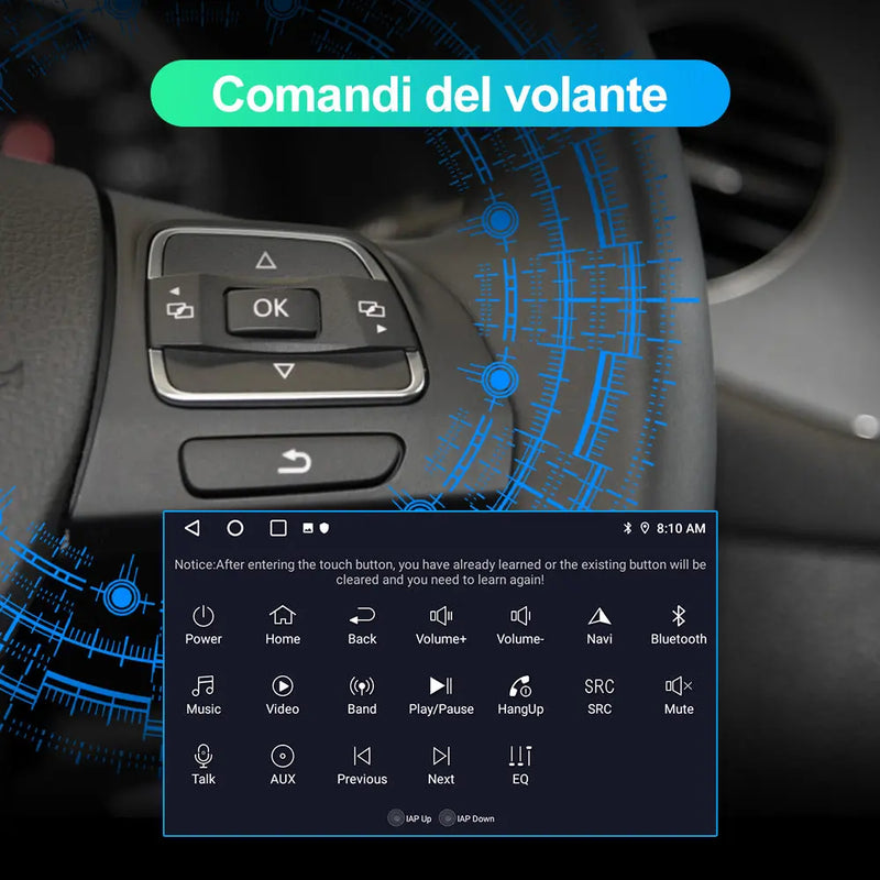 AWESAFE Autoradio Android 13 6+128GB con Schermo Touchscreen HD 9 Pollici - Per VW Golf 6 2008-2016 - GPS/Bluetooth/WiFi/4G con CarPlay e Android Auto AWESAFE