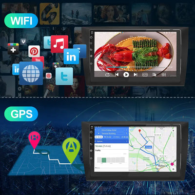 AWESAFE Autoradio Android 13 6+128GB con Schermo Touchscreen HD 9 Pollici - Per VW Golf 6 2008-2016 - GPS/Bluetooth/WiFi/4G con CarPlay e Android Auto AWESAFE