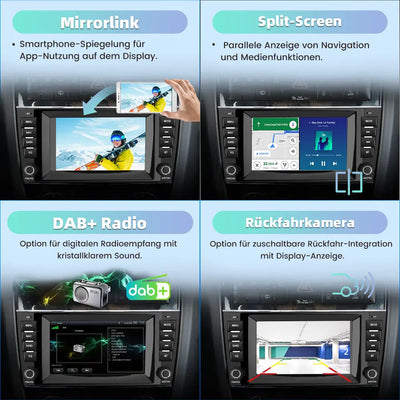 AWESAFE Autoradio Android 13 8 Zoll Touchscreen 2G+32G für Mercedes Benz C-Klasse W203 W209 CLK, Unterstützt Navigation Carplay Android Auto Bluetooth WiFi AWESAFE