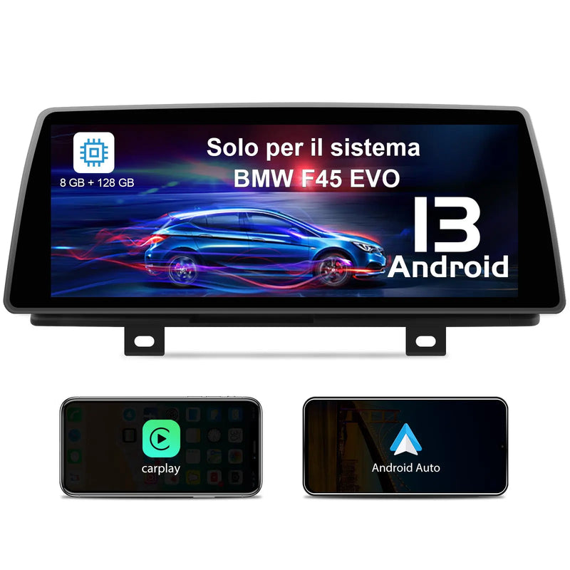 AWESAFE Autoradio Android 13 8+128GB con Schermo Touchscreen 10,25 Pollici - Per BMW F45 EVO 2018-2019 - FM/GPS/Bluetooth con CarPlay e Android Auto AWESAFE SHOP