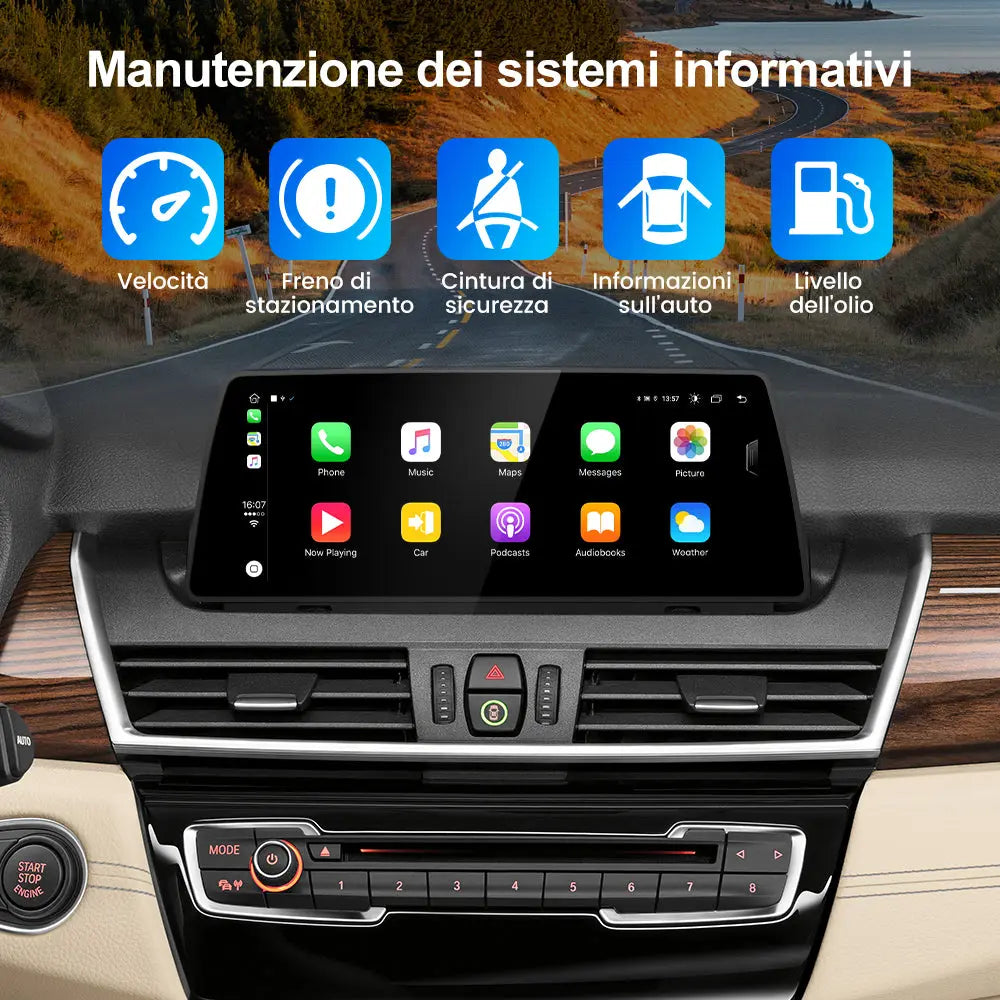 AWESAFE Autoradio Android 13 8+128GB con Schermo Touchscreen 10,25 Pollici - Per BMW F45 EVO 2018-2019 - FM/GPS/Bluetooth con CarPlay e Android Auto AWESAFE SHOP