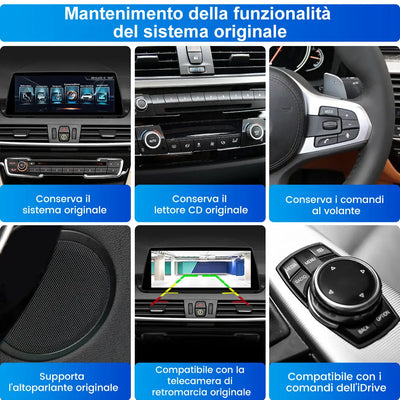 AWESAFE Autoradio Android 13 8+128GB con Schermo Touchscreen 10,25 Pollici - Per BMW F45 EVO 2018-2019 - FM/GPS/Bluetooth con CarPlay e Android Auto AWESAFE SHOP
