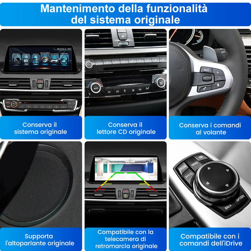 AWESAFE Autoradio Android 13 8+128GB con Schermo Touchscreen 10,25 Pollici - Per BMW F45 EVO 2018-2019 - FM/GPS/Bluetooth con CarPlay e Android Auto AWESAFE SHOP