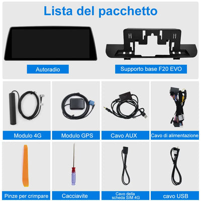 AWESAFE Autoradio Android 13 8+128GB con Schermo Touchscreen 10,25 Pollici - Per BMW F45 EVO 2018-2019 - FM/GPS/Bluetooth con CarPlay e Android Auto AWESAFE SHOP