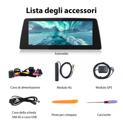 AWESAFE Autoradio Android 13 8+128GB con Schermo Touchscreen HD 10,25 Pollici 8 Core - Per BMW Serie 2 Active Tourer F45 2013-2016 - GPS/Bluetooth con CarPlay e Android Auto AWESAFE