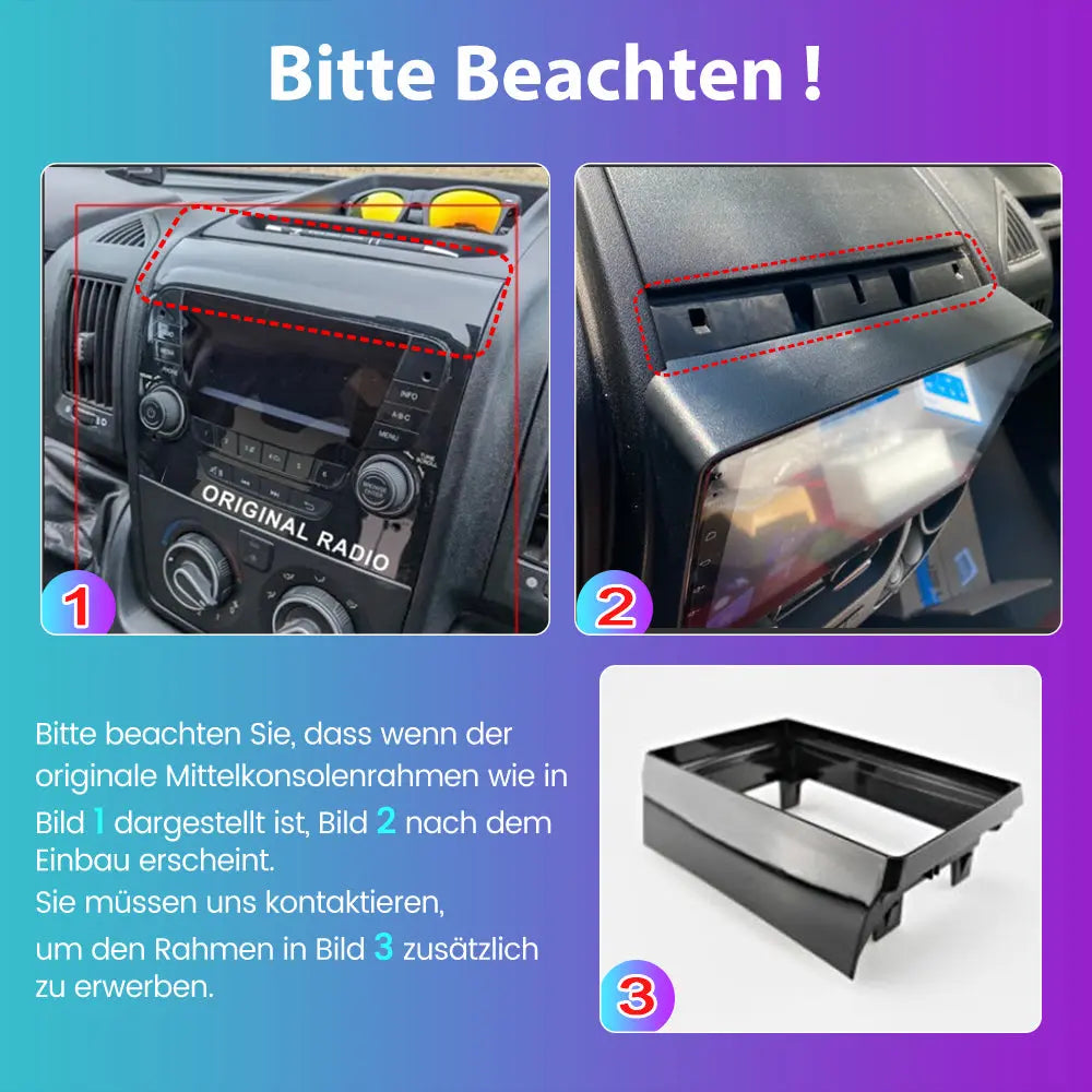 AWESAFE Autoradio Android 13 9 Zoll Touchscreen für Fiat Ducato (2006-2023)&Peugeot Boxer&Citroen Jumper (2007-2023), 2G+32G, Navigation Carplay Android Auto Bluetooth MirrorLink WiFi Unterstützung AWESAFE