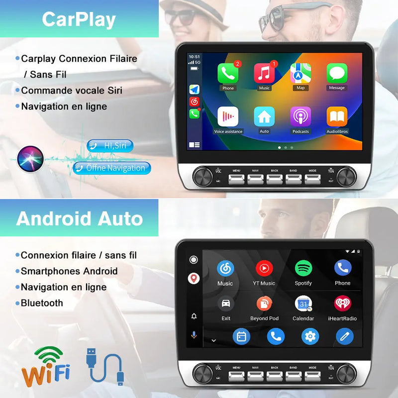 AWESAFE Autoradio Android 13 9 pouces 2+64 Go pour Berlingo B9/Partner 2008-2019 Bluetooth GPS Android Auto Carplay sans fil AWESAFE