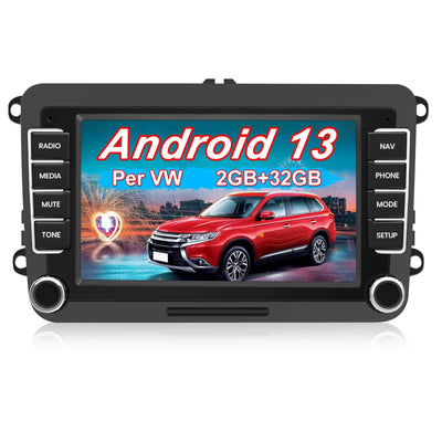 AWESAFE Autoradio Android 13 [2G+32GB] con CarPlay/Android Auto per VW Golf 5 6 Plus Polo Passat Tiguan Seat, Car Radio GPS Bluetooth WIFI FM RDS EQ Comandi al Volante AWESAFE