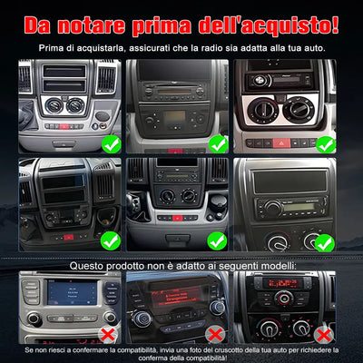 AWESAFE Autoradio Android 13 con Schermo Touchscreen 10,1 Pollici e Doppie Manopole - Per Fiat Ducato 2006-2013 - Bluetooth/FM/CarPlay Wireless e Android Auto - 4+64GB AWESAFE