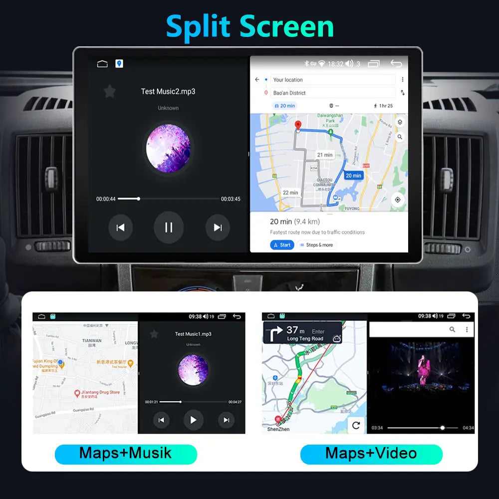 AWESAFE Autoradio Android 13 con Schermo Touchscreen 13,1 Pollici 1920x1200 - Per Fiat Ducato 2006-2023 e Peugeot Boxer/Citroen Jumper 2007-2023 - Bluetooth, FM, 4G, CarPlay Wireless e Android Auto - 2+64GB AWESAFE