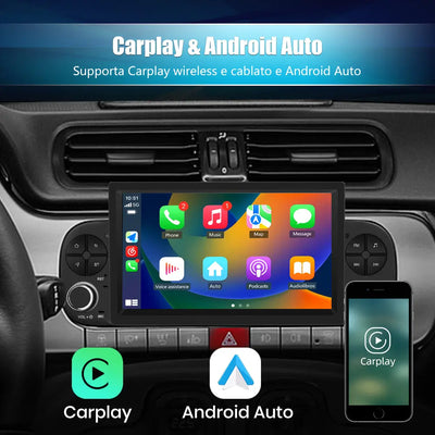 AWESAFE Autoradio Android 13 per Fiat Panda 2013-2021  - GPS/Bluetooth con CarPlay e Android Auto AWESAFE SHOP