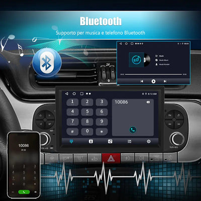 AWESAFE Autoradio Android 13 per Fiat Panda 2013-2021  - GPS/Bluetooth con CarPlay e Android Auto AWESAFE SHOP
