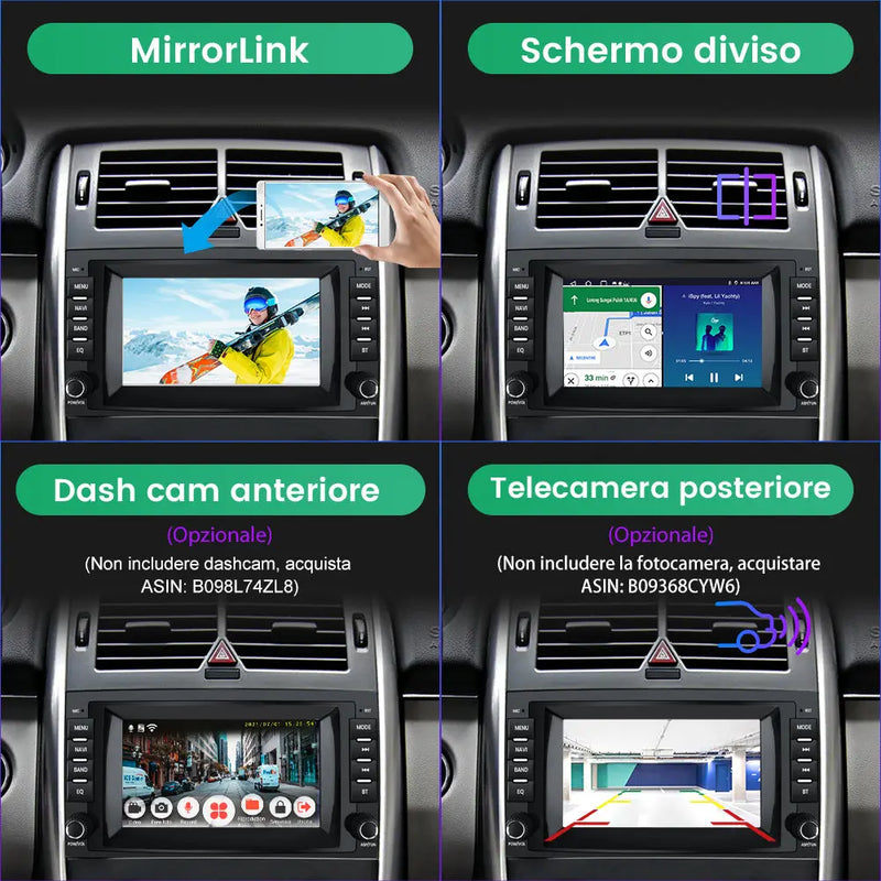 AWESAFE Autoradio Android 13 per Mercedes Benz Vito Viano/Sprinter W639 W245/Classe B/Classe A W169, Touchscreen da 7 pollici (2+32GB) con Carplay & Android Auto  Navigazione GPS Bluetooth WiFi FM RDS AWESAFE