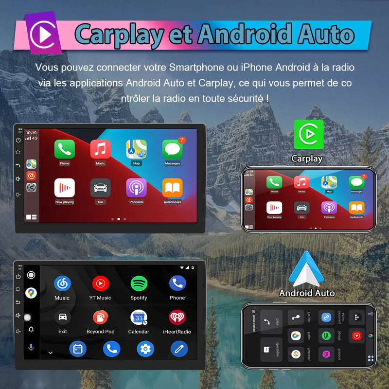 AWESAFE Autoradio Android 13 pour Citroen C2 C3 (2001-2010) [6Go+128Go] avec 4G Carplay Android Auto 9 Pouces Écran GPS BT WiFi USB DSP Commande au Volant AWESAFE