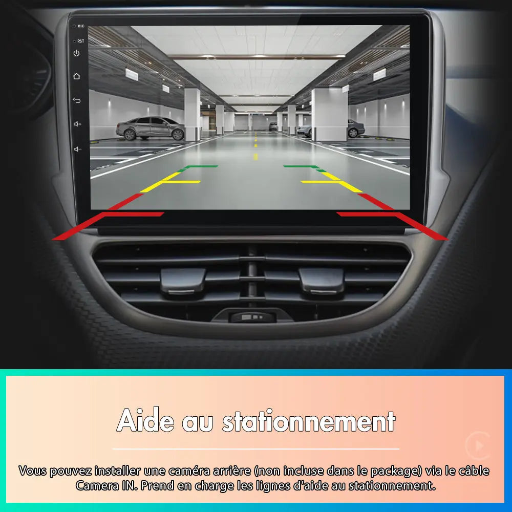 AWESAFE Autoradio Android 13 pour Peugeot 208/2008 (2012-2018) [4Go+64Go] avec 4G Carplay Android Auto 10.1 Pouces Écran Tactile GPS Bluetooth Wi-FI/Commande au Volant/Aide au Parking AWESAFE