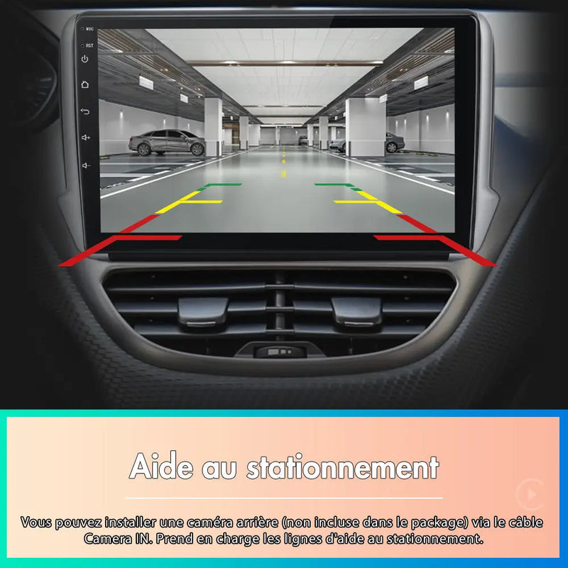 AWESAFE Autoradio Android 13 pour Peugeot 208/2008 (2012-2018) [4Go+64Go] avec 4G Carplay Android Auto 10.1 Pouces Écran Tactile GPS Bluetooth Wi-FI/Commande au Volant/Aide au Parking AWESAFE