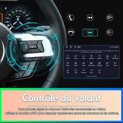 AWESAFE Autoradio Android 13 pour Peugeot 208/2008 (2012-2018) [4Go+64Go] avec 4G Carplay Android Auto 10.1 Pouces Écran Tactile GPS Bluetooth Wi-FI/Commande au Volant/Aide au Parking AWESAFE