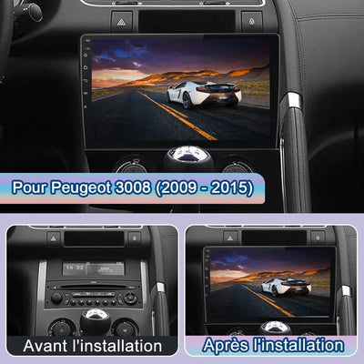 AWESAFE Autoradio Android 13 pour Peugeot 3008 (2009-2016) 6Go+128Go avec 9'' Écran Tactile Carplay Android Auto GPS WiFi AWESAFE