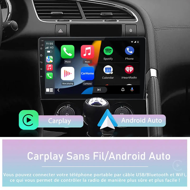 AWESAFE Autoradio Android 13 pour Peugeot 3008 (2009-2016) 6Go+128Go avec 9'' Écran Tactile Carplay Android Auto GPS WiFi AWESAFE