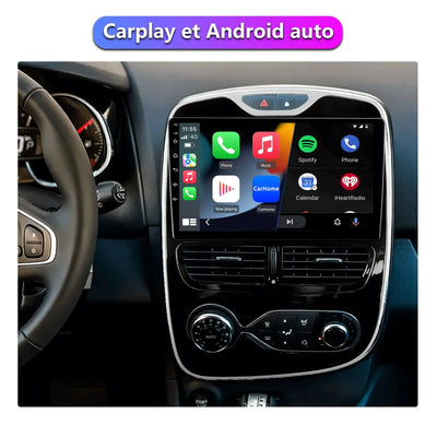 AWESAFE Autoradio Android 15 pour Renault Clio 4 2012-2019,10 Pouces Bluetooth DSP GPS Sans fil Carplay&Android auto Image inversée Commandes  au volant AWESAFE