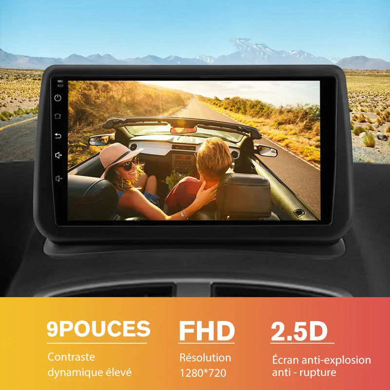 AWESAFE Autoradio Android 9 pouces 2 Go + 64 Go pour Renault Clio 3 (2005-2014) avec Bluetooth, GPS, DSP, Android Auto et Carplay sans fil AWESAFE