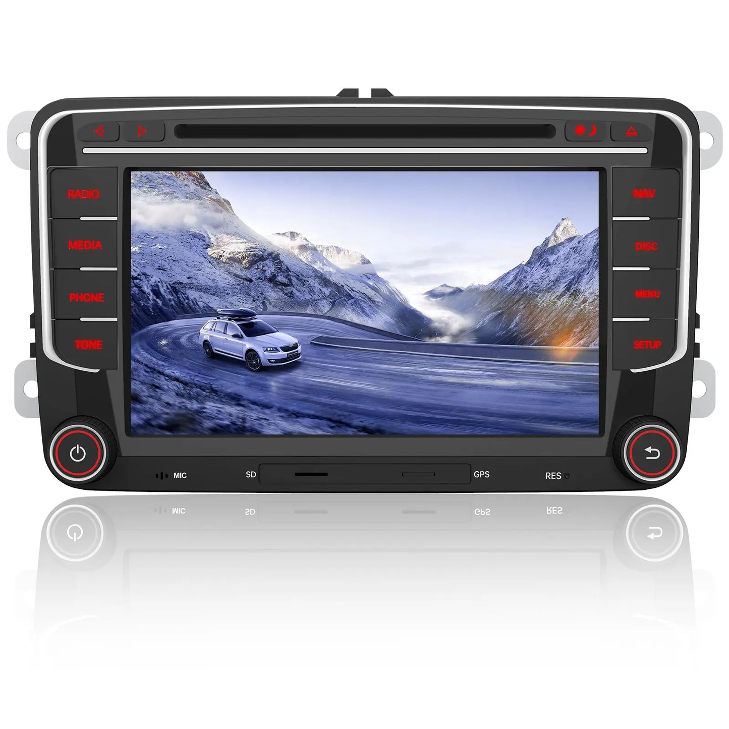 AWESAFE Autoradio Android - Écran Tactile Mise à Niveau Système avec CarPlay Sans Fil et Android Auto pour VW Golf, Seat, Skoda - Bluetooth/WiFi/GPS AWESAFE