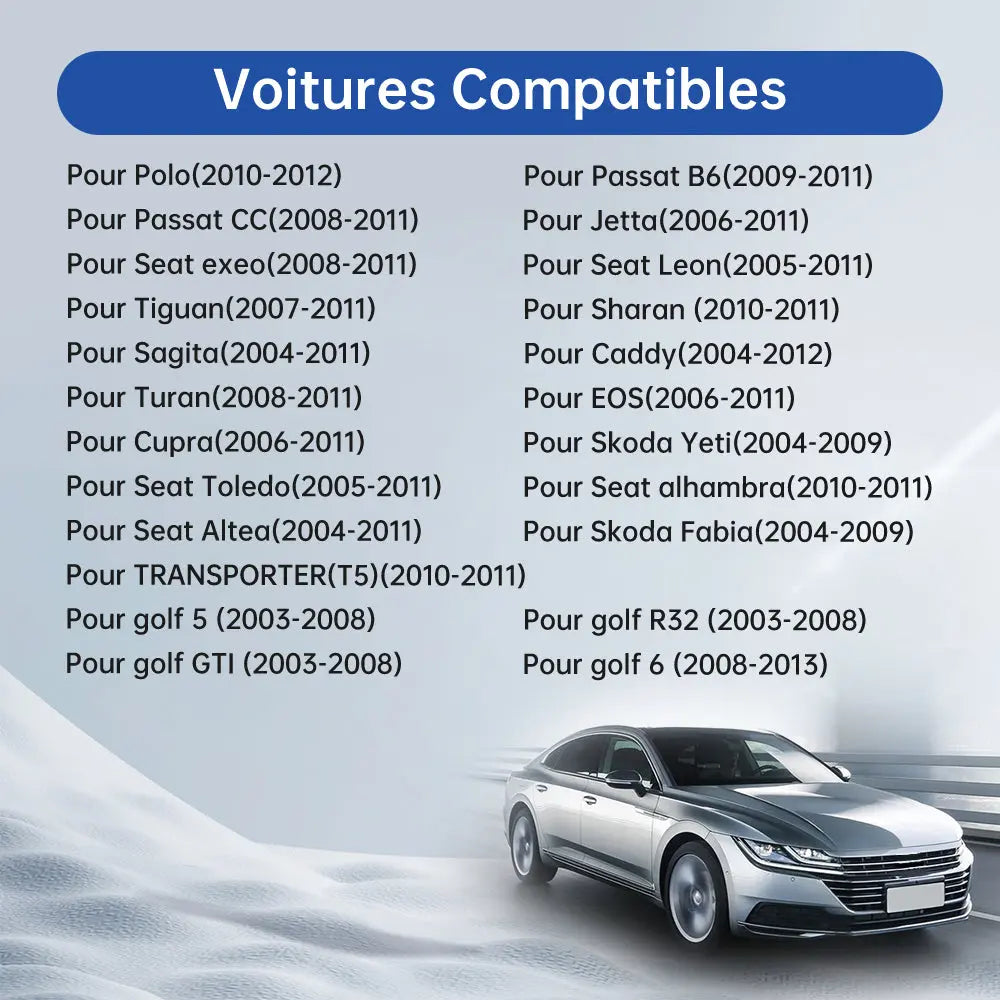 AWESAFE Autoradio Android - Écran Tactile Mise à Niveau Système avec CarPlay Sans Fil et Android Auto pour VW Golf, Seat, Skoda - Bluetooth/WiFi/GPS AWESAFE