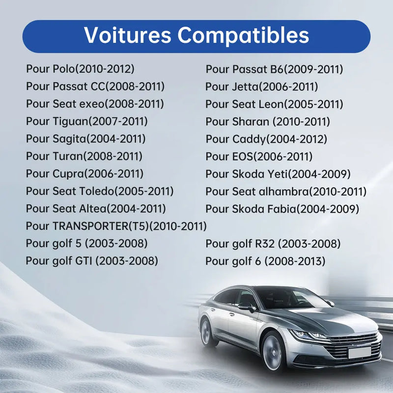 AWESAFE Autoradio Android - Écran Tactile Mise à Niveau Système avec CarPlay Sans Fil et Android Auto pour VW Golf, Seat, Skoda - Bluetooth/WiFi/GPS AWESAFE