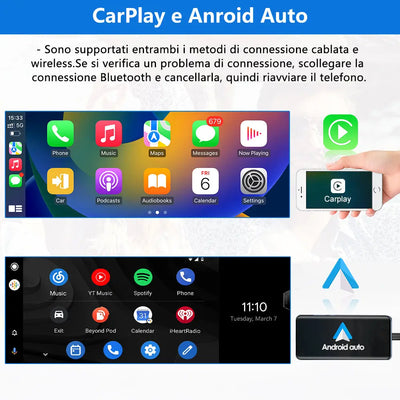 AWESAFE Autoradio Android con Chipset Qualcomm 8 Core 4+64GB - Touchscreen 10,25 Pollici - Per Benz Class B W245/246 2011-2014（NTG4.5) - GPS/Bluetooth/DSP/4G con CarPlay Wireless e Android Auto AWESAFE