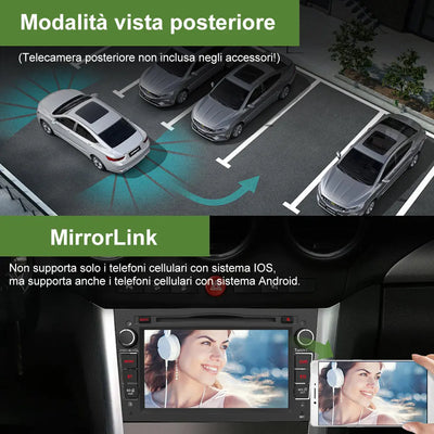 AWESAFE Autoradio Android per sistema di aggiornamento radio touch screen Opel con Android Auto, supporto navigazione GPS Bluetooth WiFi AWESAFE