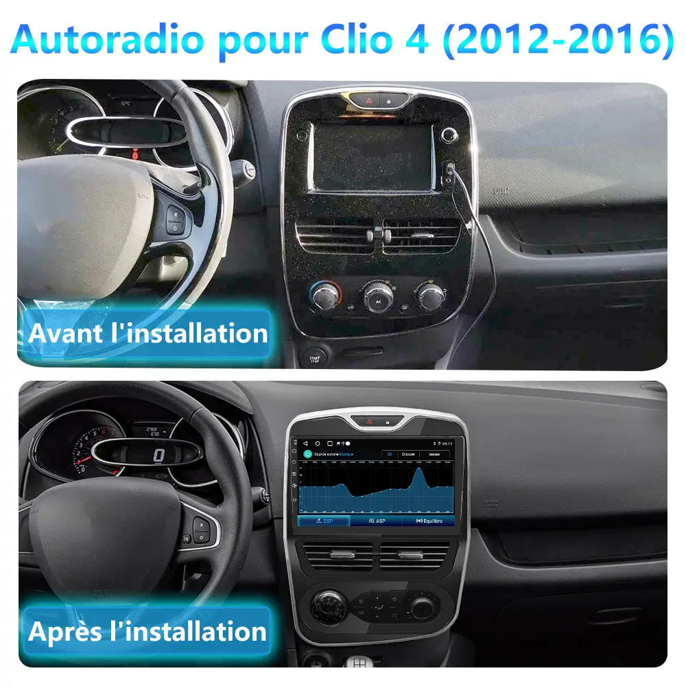 AWESAFE Autoradio Carplay Bluetooth pour Renault Clio Ⅳ 2012-2016 Écran Tactile HD de 10,1 Pouces Support Carplay et Android Auto mirrorlink WiFi DSP AM FM GPS RDS AWESAFE