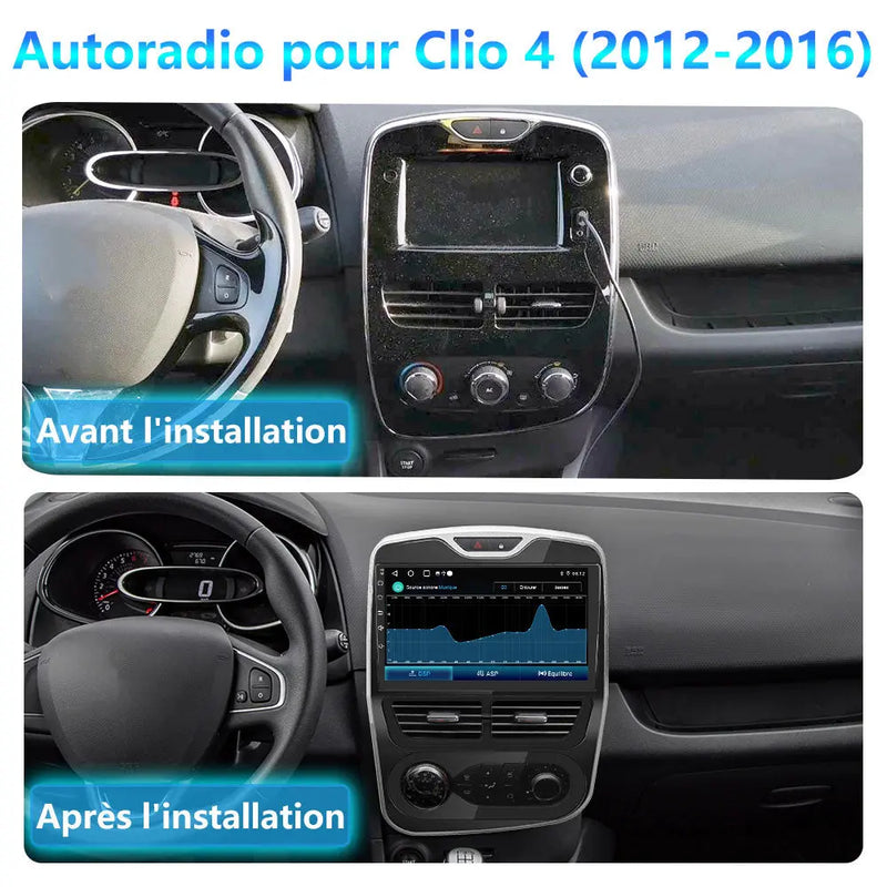 AWESAFE Autoradio Carplay Bluetooth pour Renault Clio Ⅳ 2012-2016 Écran Tactile HD de 10,1 Pouces Support Carplay et Android Auto mirrorlink WiFi DSP AM FM GPS RDS AWESAFE
