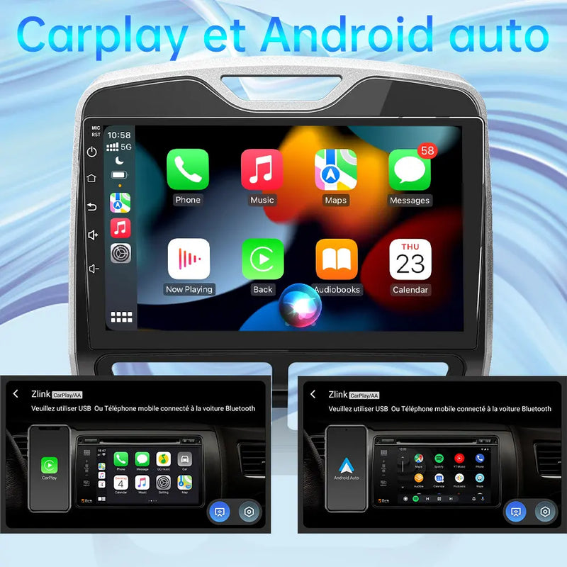 AWESAFE Autoradio Carplay Bluetooth pour Renault Clio Ⅳ 2012-2016 Écran Tactile HD de 10,1 Pouces Support Carplay et Android Auto mirrorlink WiFi DSP AM FM GPS RDS AWESAFE