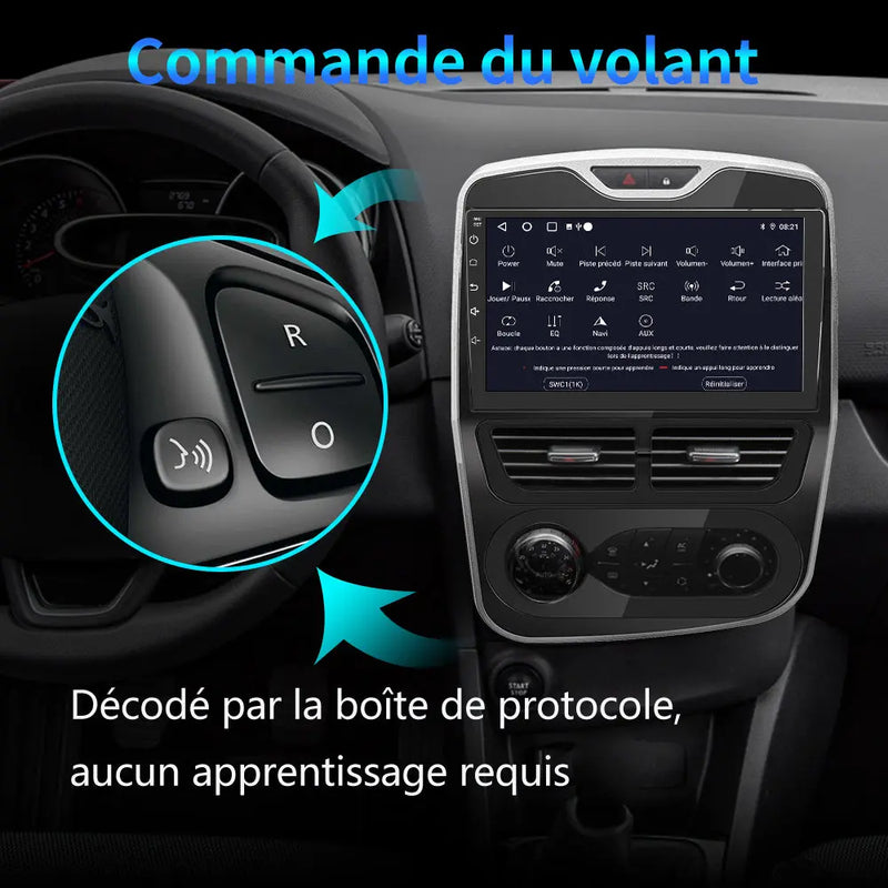 AWESAFE Autoradio Carplay Bluetooth pour Renault Clio Ⅳ 2012-2016 Écran Tactile HD de 10,1 Pouces Support Carplay et Android Auto mirrorlink WiFi DSP AM FM GPS RDS AWESAFE