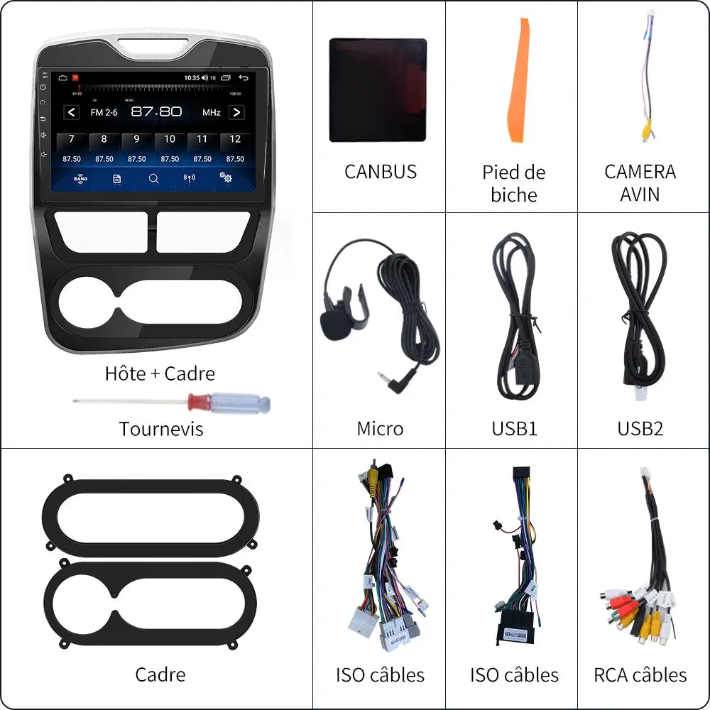 Autoradio Android 13 Per Renault Clio 2012-2016 – 8-Core, 4G+32G, CarPlay Wireless E Navigazione GPS