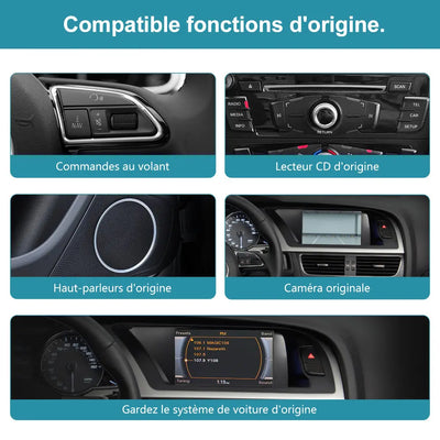 AWESAFE Autoradio Pour Audi A5 2009-2016 -8.8 Pouces 4G,4+64GB Android 13 avec Bluetooth/sans fil Android Auto & CarPlay/Mirrorlink/Navigation-Version haut de gamme AWESAFE