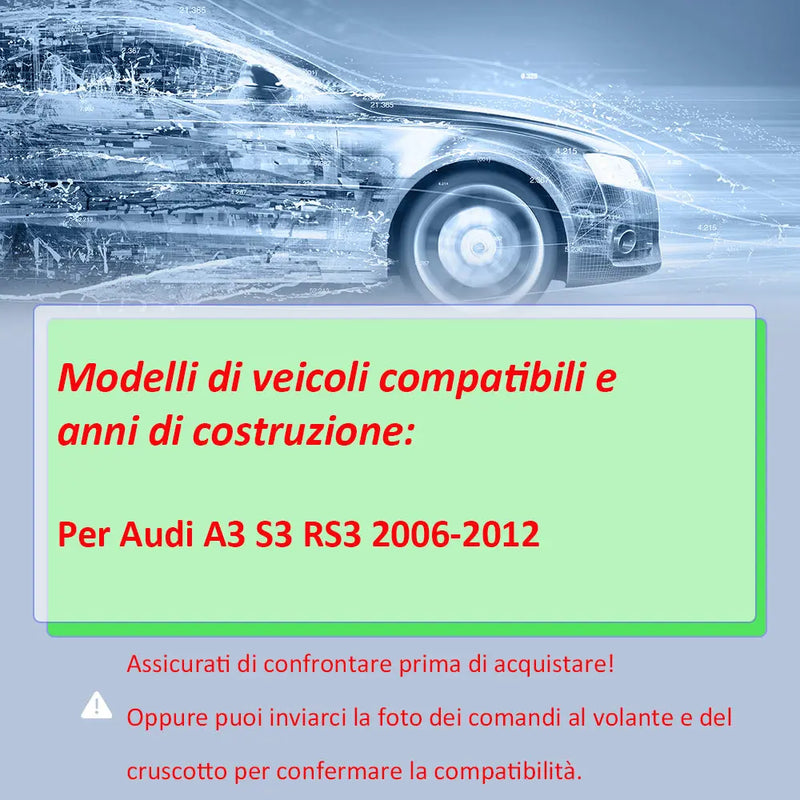 AWESAFE Autoradio con Schermo Touchscreen HD 7 Pollici Per Audi A3 S3 RS3 2006-2012,- GPS/Bluetooth/MirrorLink/RDS/DDR AWESAFE