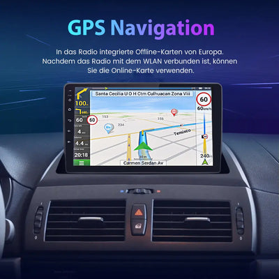 AWESAFE Autoradio für BMW E83 Android 12 Radio 2GB + 32GB mit Navigation unterstützt Bluetooth FM/AM DAB+ WLAN USB Carplay Lenkradsteuerung AWESAFE